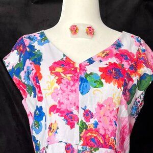 Context Size Small Sleeveless Dress and Earring Ensemble